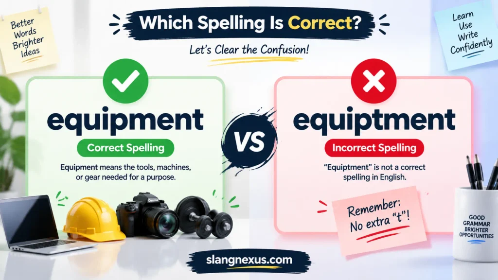 equipment vs equiptment
